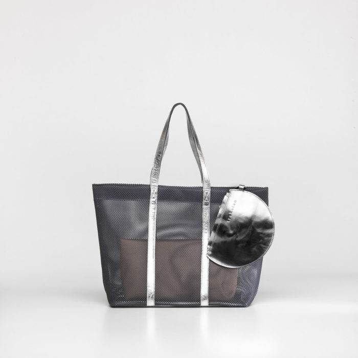 Biagio Mesh Tote Silver - Image 5
