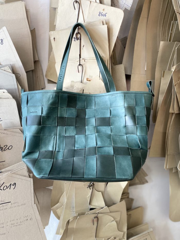 Upcycled woven everyday bag